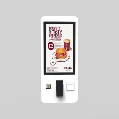 32 Inci LCD Display Wall Mount Self Ordering Kiosk dengan Garansi 3 Tahun untuk Makanan Cepat dan Ritel