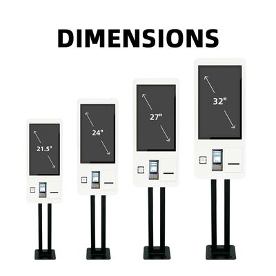 32 Inci LCD Display Wall Mount Self Ordering Kiosk dengan Garansi 3 Tahun untuk Makanan Cepat dan Ritel