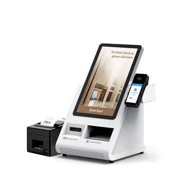 Android POS Self-Check-in Kiosk dengan Passport Scanner dan Card Dispenser untuk Hotel