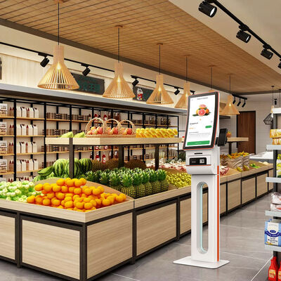 Kios Self Check-in Layar Vertikal 23,6" dengan Resolusi 1920x1080 dan Perangkat Lunak Opsional Multi-OS