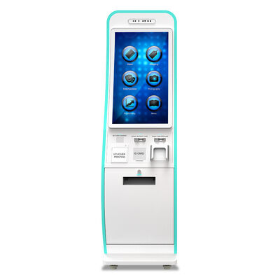 Kios Self Check-in Layar Sentuh 21,5/32 Inci dengan OS Android/Windows dan Konektivitas WiFi/Ethernet/Bluetooth/3G/4G