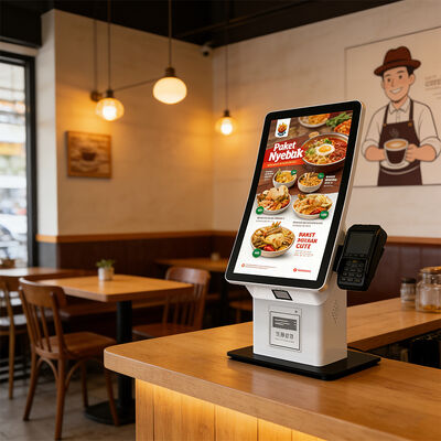 Kios Self Check-in dengan Layar LCD Kapasitif Sentuh 10 Titik, Resolusi 1920x1080, dan CMS Berbasis Cloud untuk Layanan Mandiri Interaktif