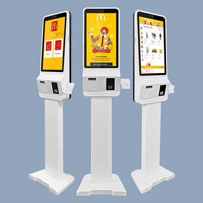 21.5/23.8/32 Inch Floor Standing Self Ordering Kiosk with SDK Android/Windows OS Touch Screen Payment Kiosk untuk Supermarket