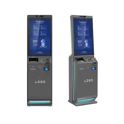 Kios Self Service dengan layar sentuh 32 inci dengan pengenalan wajah dan desain berdiri lantai untuk check-in hotel