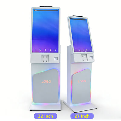27/32 Inch Lantai Berdiri layar sentuh Self Service Kiosk dengan 1920X1080 Resolusi untuk Self Ordering dan Penggunaan Interaktif
