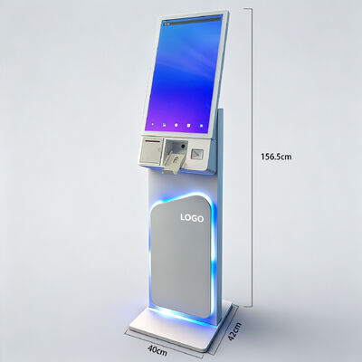 27/32 Inch Lantai Berdiri layar sentuh Self Service Kiosk dengan 1920X1080 Resolusi untuk Self Ordering dan Penggunaan Interaktif