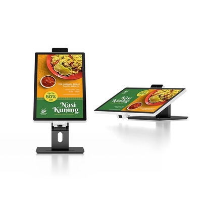 Kios Pesanan Mandiri Layar Sentuh 21,5" dengan Sentuhan Kapasitif 10 Titik dan Resolusi 1920x1080 untuk Restoran Cepat Saji