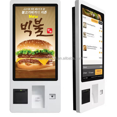 Kios layar sentuh berdiri di lantai dengan resolusi 2K / 4K dan jangka hidup 60.000 jam untuk aplikasi layanan mandiri