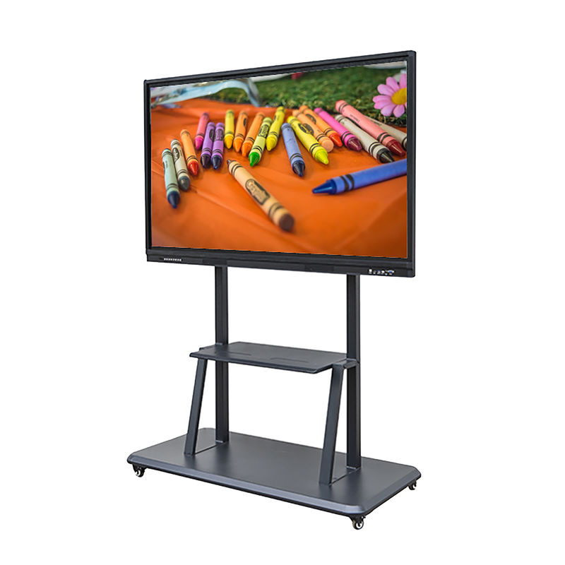 Papan tulis interaktif digital 85 inci dengan sentuh inframerah dan resolusi 3840x2160 untuk ruang pertemuan dan sekolah