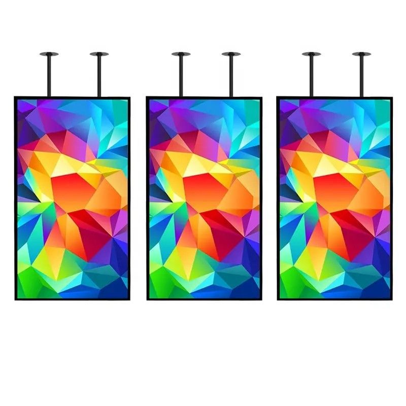 75 Inch High Brightness LCD Display 3000nits Cahaya Matahari Dibaca Dual Screen Digital Signage untuk Jendela Iklan