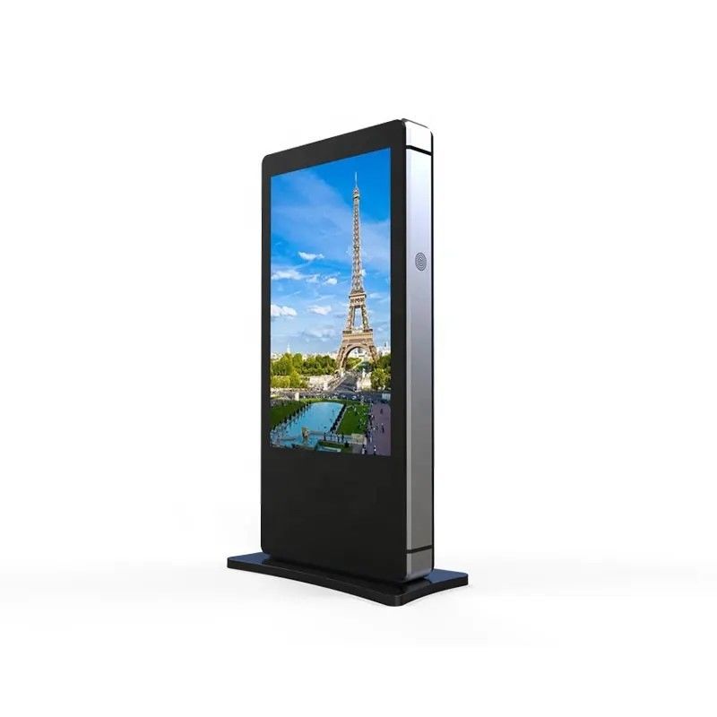 55 Inch Outdoor Advertising Screen Display dengan Kecerahan Tinggi dan Waterproof IP65 untuk Digital Signage