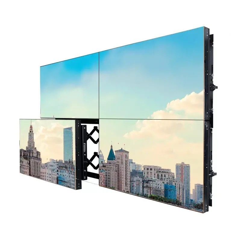65 inci Resolusi 4K LCD Splicing Wall dengan 3,5mm Bezel untuk High Definition Video Wall Displays