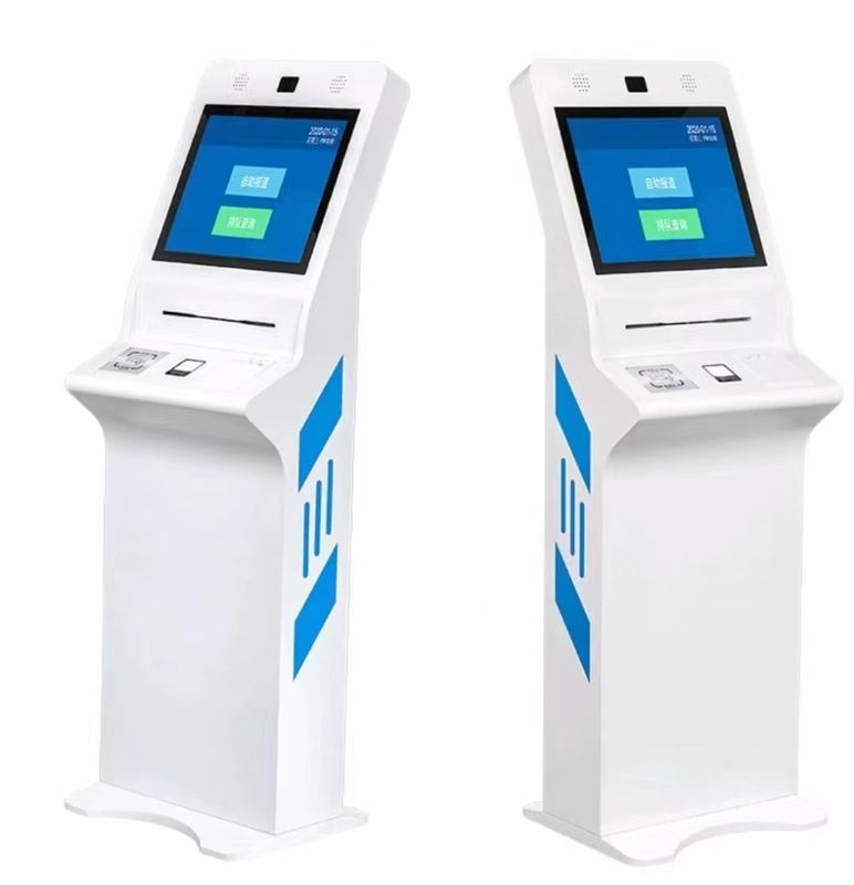 Kios Interaktif 24 inci dengan printer kuitansi dan pembaca kartu identitas untuk aplikasi self service