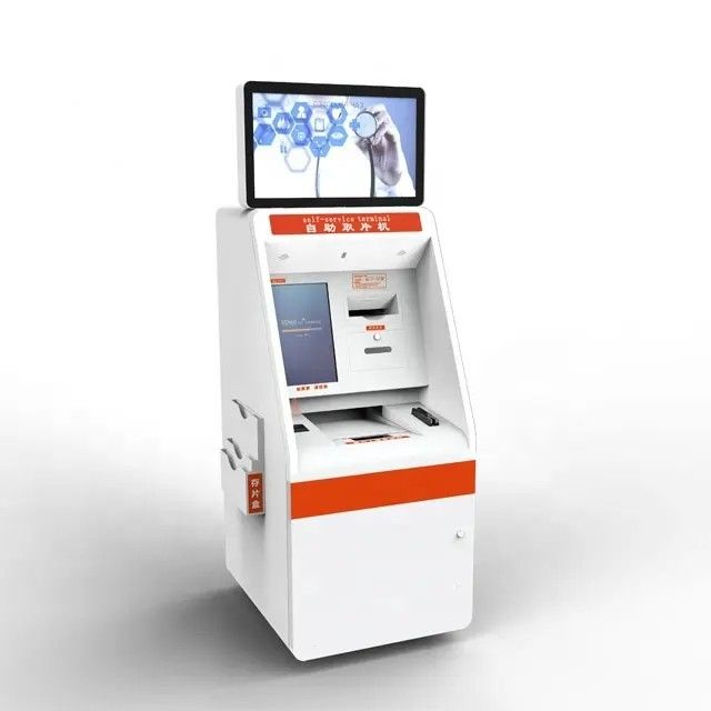 Kios Self-Service Kapasitif Layar Ganda 22 Inci untuk Check-In Rumah Sakit