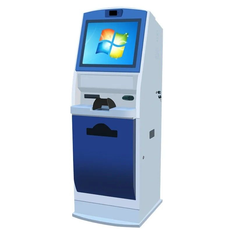19 Inch Touch Screen Self Service Kiosk dengan ID Card Reader dan Printer A4