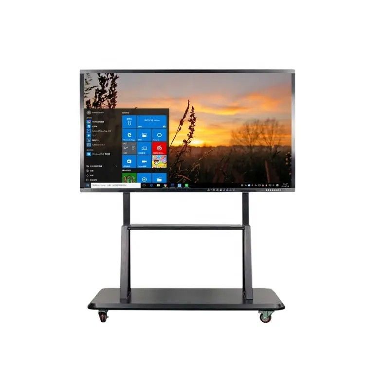 55 Inci Smart Touch Screen Interaktif Flat Panel dengan Rasio Aspek 16:9 dan Sentuhan 10 Titik