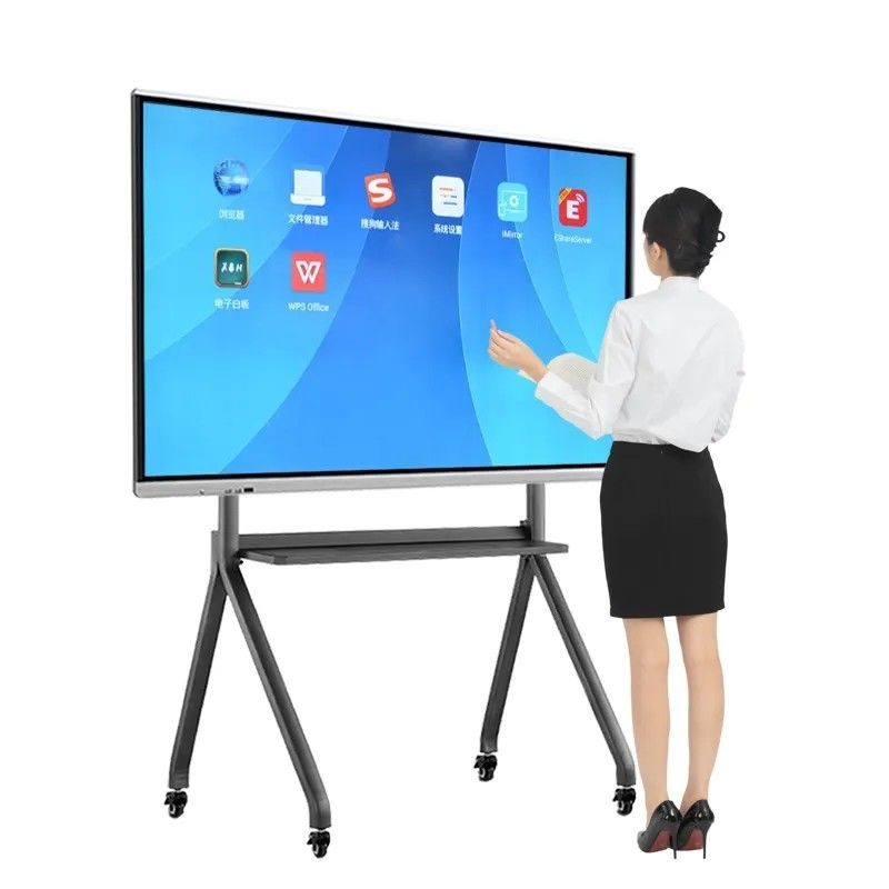 Panel Interaktif Datar 86 Inci dengan Speaker Bawaan dan Resolusi Digital Papan Tulis Interaktif 1920x1080