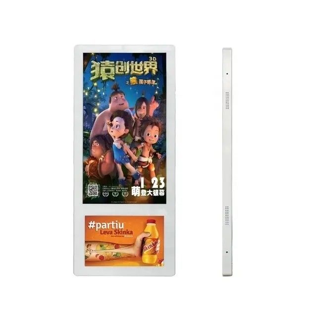 Layar Iklan Lift Layar Ganda dengan Resolusi 1920x1080 dan Kontrol Jarak Jauh untuk Papan Tanda Digital Dalam Ruangan