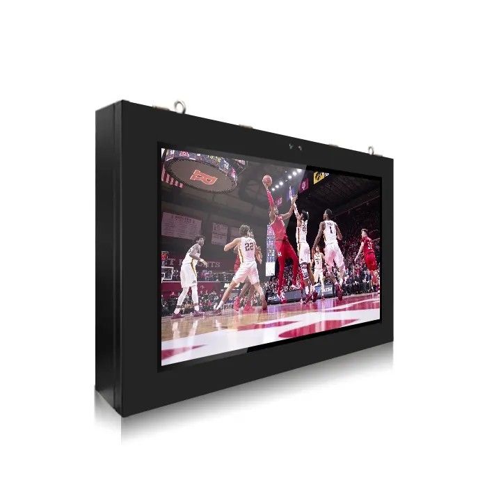 43 Inch Wall Mounted Outdoor Advertising Screen Display Dengan 2500cd/m2 Kecerahan dan Jaringan 4G Android