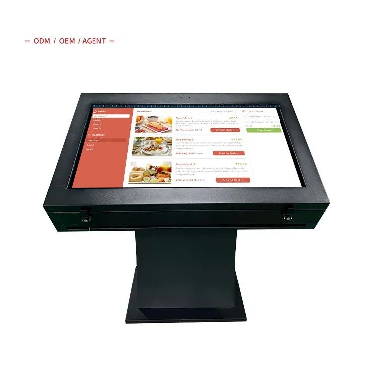 43 Inch Outdoor High Brightness Multi-Touch Interactive Touch Screen Meja Digital Signage Kiosk