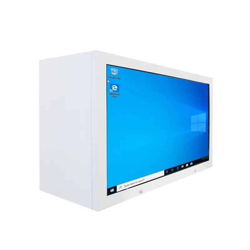 50 Inch High Transparency Transparent LCD Showcase dengan Sistem Android Layar Sentuh Kotak Display