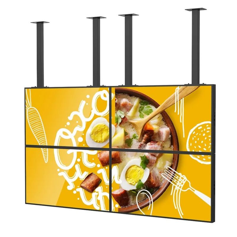 55 Inch LCD Splicing Wall Video Wall dengan 500cd/m2 Kecerahan dan 1920*1080 Resolusi untuk Toko Window Display
