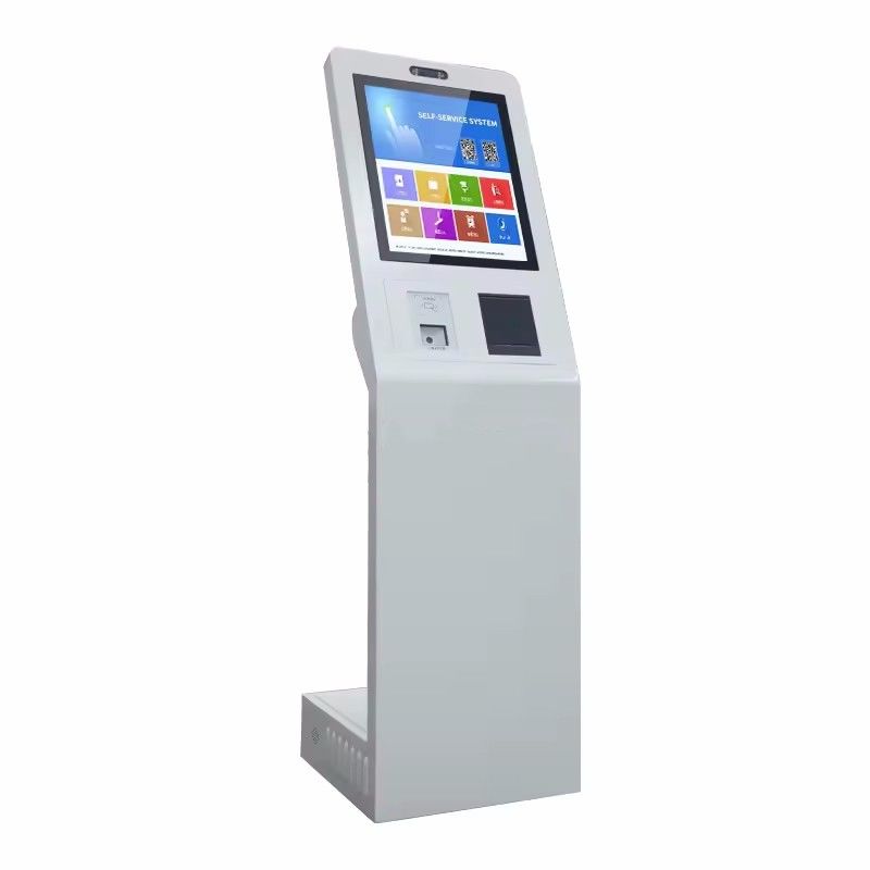 21.5 Inch Disesuaikan Low Maintenance Touch Screen Self Service Kiosk dengan Sistem Kiosk Interaktif