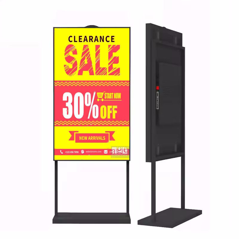Layar Iklan Jendela 4K Kecerahan 2000-3000 Nits Dengan Sudut Pandang Lebar 178° dan Konektivitas WiFi