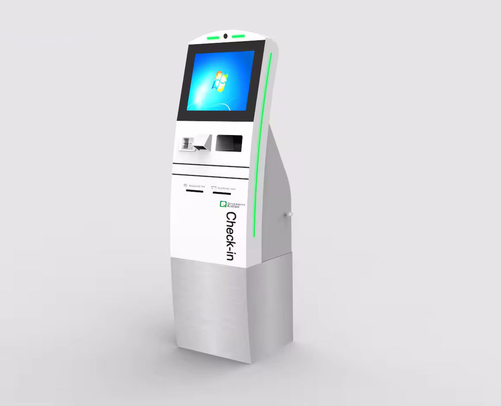 19 Inch Touch Screen Kiosk dengan Windows 10 dan Barcode Scanner untuk Self Service POS System