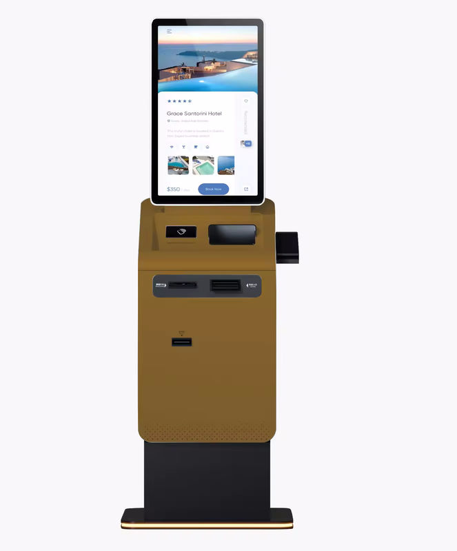 Sistem POS Self-Service layar sentuh 27 inci dengan pilihan pembayaran terintegrasi dan warna yang dapat disesuaikan