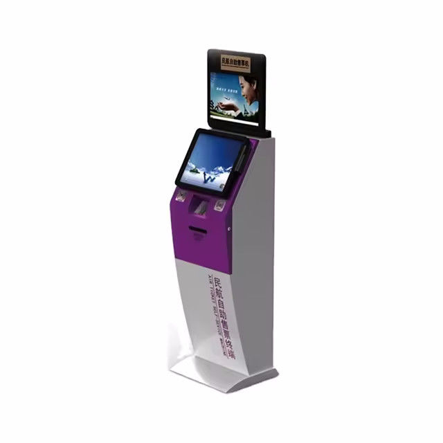Kios Pesanan Mandiri Pembayaran Ganda Branding yang Dapat Disesuaikan dengan Layar Sentuh LCD 17/19 inci untuk Hotel dan Bioskop