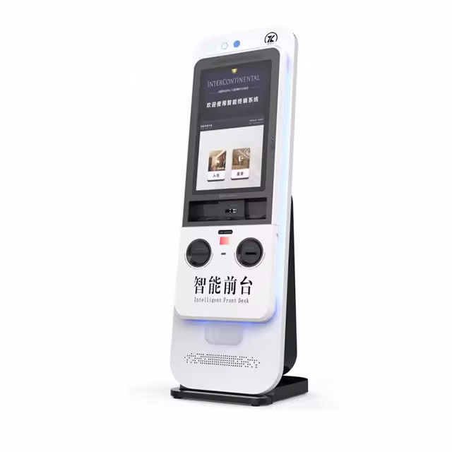 Kios Self Check-in dengan Dispenser Kartu Bermotor, Dukungan Multi-Bahasa, dan Konektivitas Wi-Fi Bluetooth