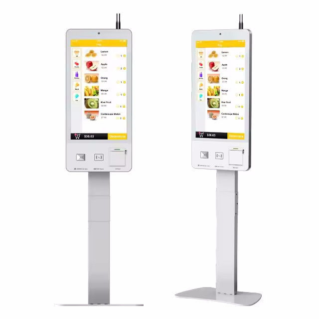 Sistem POS Layar Sentuh Layanan Mandiri dengan Pengenalan Wajah, Lampu LED, dan Layar 21,5/24/27 Inci