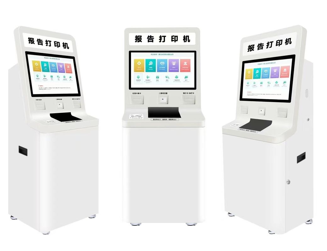 Low Maintenance Passport Reader Self Service Kiosk dengan perangkat lunak yang dapat disesuaikan dan layar sentuh logam