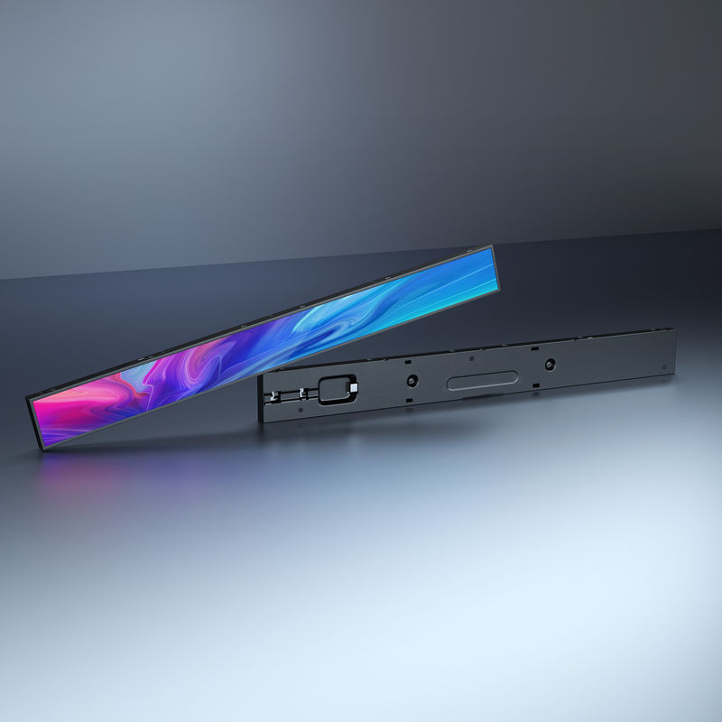 Layar Iklan LCD dengan Kecerahan 350cd/m2, Catu Daya 110-240V, dan Layar Peregangan untuk Papan Reklame Digital Komersial