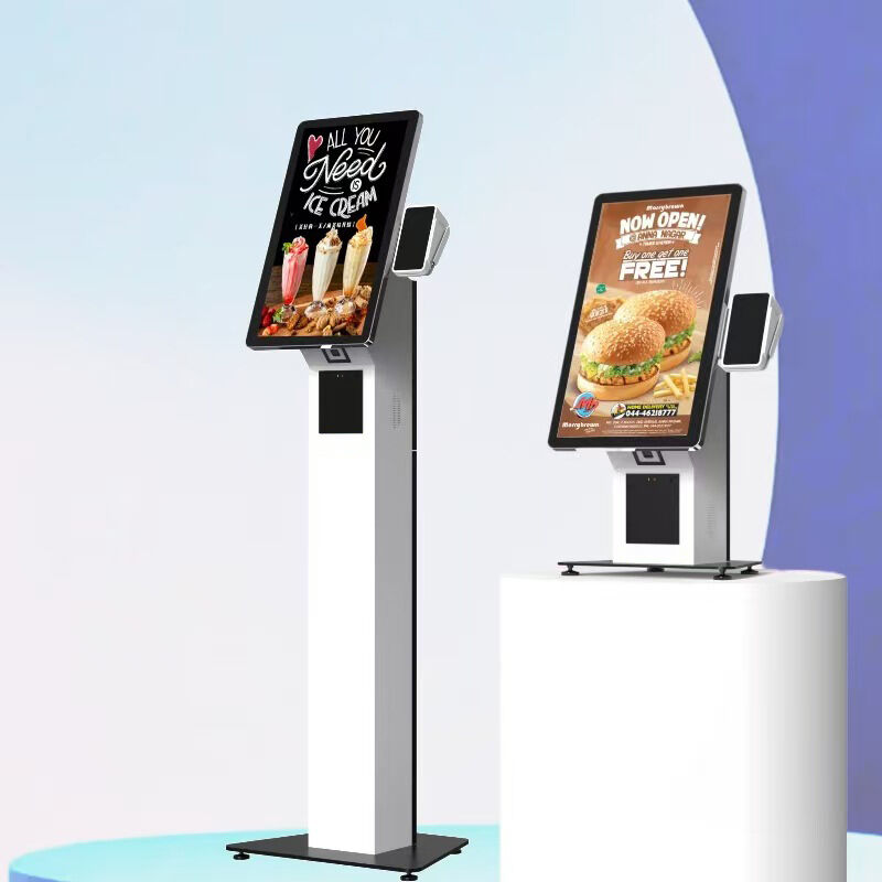 Kios Pemesanan Sendiri LCD 32 Inci dengan Pencetak Resit dan Penyesuaian Menu untuk Restoran