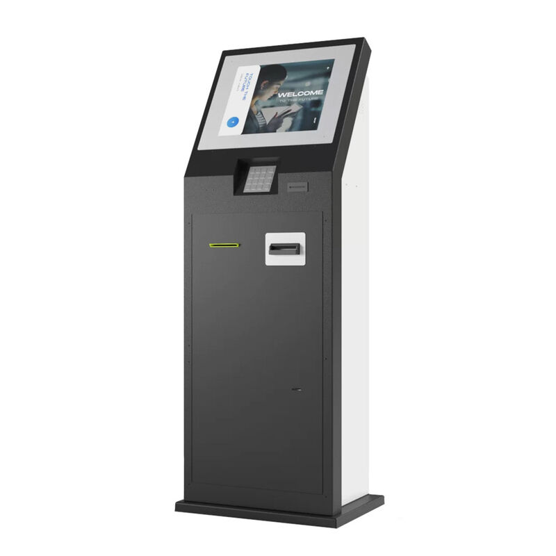 Kios Self-Service Komersial dengan layar sentuh berkapasitas 10 titik resolusi 1920X1080 dan casing logam stainless steel