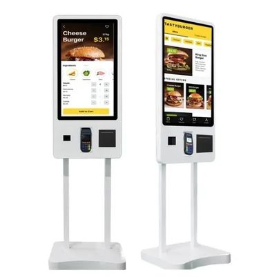 Kiosk Software Lantai berdiri sendiri Mesin pemesanan makanan layar sentuh Kiosk
